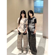 Wasteland Style Women's Clothing Light Asian Style Tops Vintage Women's Clothing y2k European Americ