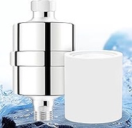 Keycozy Vitamin C Aromatherapy Metal Shower Filter, Stainless Steel 304 with Clear Sea Breeze Scent,
