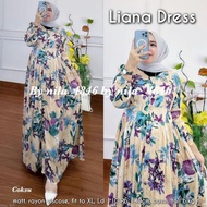 Gamis baju muslim wanita drees motif bunga by Liana Dress Sl