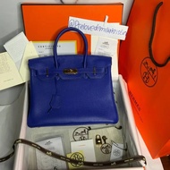 Preloved birkin 30 stamp #S bleu royal togo