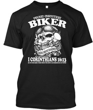 Men T Shirt Proud Christian Biker Holy Ghost Powered tshirt XS-4XL-5XL-6XL