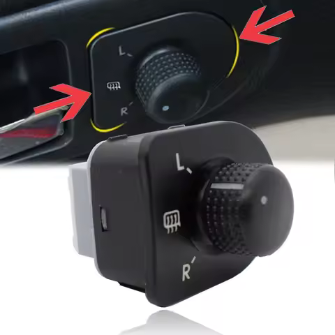Rear View Mirror Switch Control Knob For VW T5 Golf MK4 1J1 1J5 Bora New Beetle 9C1 1C1 1Y7 Passat 3