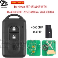 Zz Car Remote Control Key For Nissan Juke 2BT 433MHZ WITH 46CHIP 285E34X00A / 285E3EB30A WITH 4D60CH
