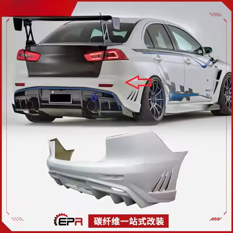 For Mitsubishi Lancer Evolution X 2026 Varis UTM Carbon Fiber Rear Bumper