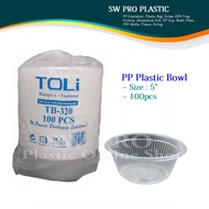 Toli TB320 Plastic Bowl 5' / Mangkuk pakai buang / Mangkuk plastik