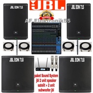 Paket Sound System JbL 2 Unit Speaker Satelit + Unit Subwofer JBL Ori