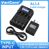 VariCore  ALL4  ALL8  USB Type-C For 1.2V Ni-MH AA/AAA 1.5V Li ion AA/AAA 3.7V Li ion14500/10440 Bat