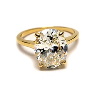 3.5CT Oval Moissanite Wedding Ring for Women 9x10MM Super Flash Engagement Anniversary Jewelry S925 