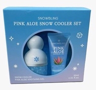 韓國熱賣 - SNOWBLING 粉紅蘆薈凝膠30ml +清涼棒套裝 (舒緩/抗氧化/不黏膩/清爽/涼快/降紅/純素) 8809615600832