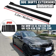 2.2m Side Skirt Extension Splitter 8pcs Diffuser Lip Winglet Wing For BMW X3 X5 F10 F20 F30 G01 G20 