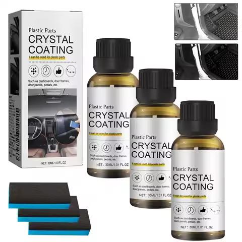 1-10PCS 30ML Crystal Coating Plastic Restore Car Interior Cleaner Dashboard Dustproof Shine Renewal 