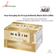 【Direct From Japan】AGF Maxim Stick Black Coffee – 100 Sticks | Instant Coffee