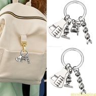 Ivy Unique Chemistry Molecule Key Rings Backpack Charm Elegant Keychain Metal Texture Perfect for Sp