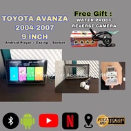 Android Player with Player Casing 9 inch 1080P full HD screen Toyota Avanza 2004 2005 2006 2007 Ready Stock