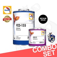 GLASURIT Clear Coat Set | 923-155 MS Clear(1L) +  929-91 HS Topcoat Hardener(0.5L)