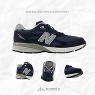 -EJ- Size Zero 23cm NEW BALANCE 990 V3 Big Kids Shoes Girls Gray Black Dark Blue NB Non-American