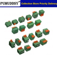 5PCS KF141V KF141R 2.54mm Pitch Straight&Bent  Push-in Spring Screwless Terminal Block Foot 2/3/4/5/