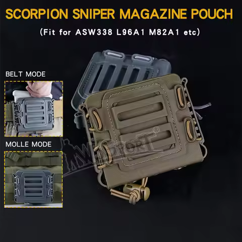 Sniper Rilfe Magazine Pouch Molle Mag Carrier Holder Case Fit ASW338 L96A1 M82A1 Airsoft Gun Accesso