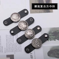 British Silk Scarf Buckle Men West Coast Square Scarf Buckle Retro Famous Ethnic Style American Cash