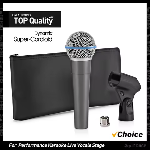 TOP Quality BETA58 Metal Super-Cardioid BETA58A Handheld Dynamic Vocal Wired Microphone For Band Sta