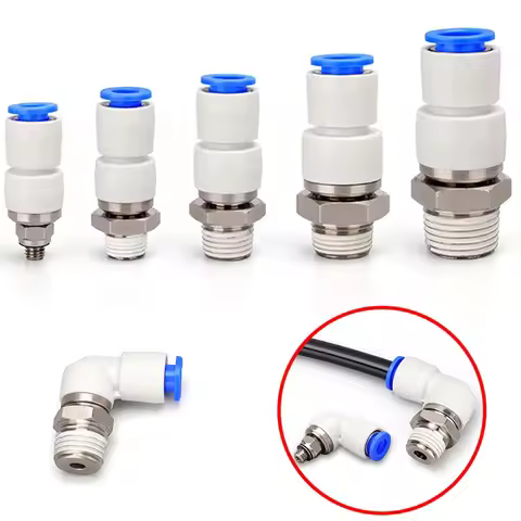 MSC Type Pneumatic Thread High Speed Rotary Joint NRC KSH NRL KSL Bend-through Quick Connector Strai