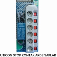 UTICON 6-SOCKET GROUND SWITCH OUTLET + CABLE