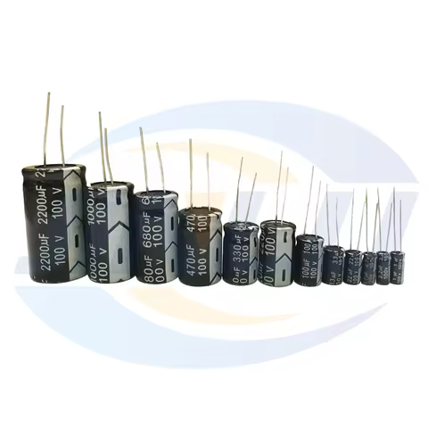 100V Aluminum Electrolytic Capacitor 1UF 2.2UF 3.3UF 4.7UF 10UF 22UF 33UF 47UF 68UF 100UF 220UF 470U