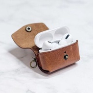 Apple AirPods Pro無線藍牙耳機可刻名手工皮革保護套