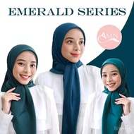 BLUE EMERALD GREEN EMERALD/ - Paris Voile Hijab Original, Square Voile Hijab (Blue Emerald Hijab, Em