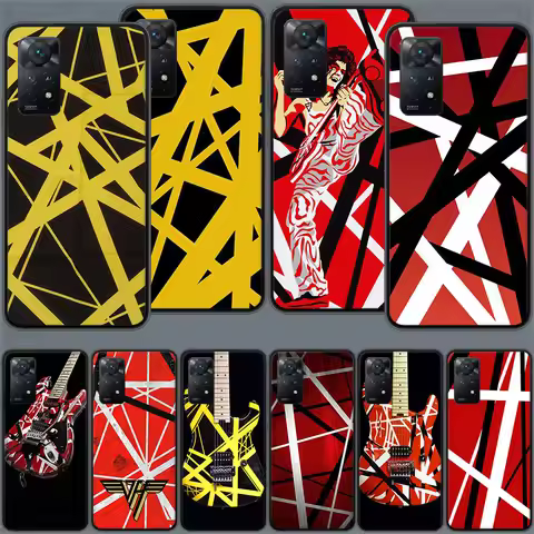 Eddie Van Halen Graphic Guitar Phone Case For Redmi 13C 14C Note 14 13 Pro Plus 5G Clear Capa 12 12C