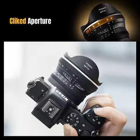 7artisans 6mm F2.0 APS-C 220° Ultra Wide Fisheye Manual Focus Prime Lens Photography for Sony E Niko