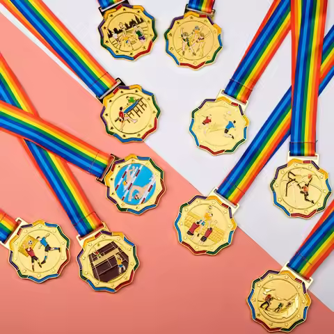 Metal Gold Award Encourage Badge Games Souvenir Award Medals Sport Competition Competitions Prizes W