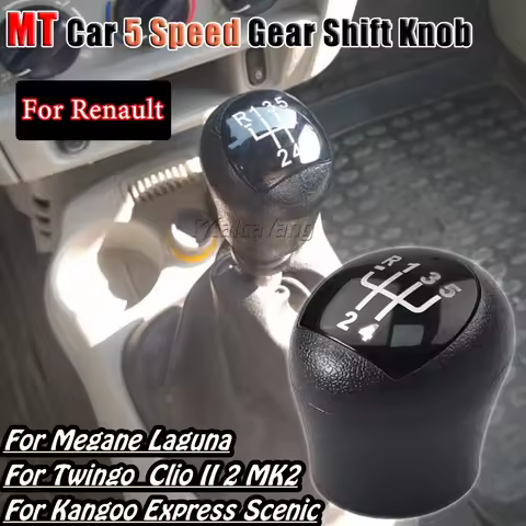 For Renault Twingo Scenic Megane Laguna Kangoo Clio II 2 MK2 172 18 Logan ABS Car Gear Shift Knob Le