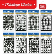 1.5cm 1cm Letter Pvc Sticker / Numbering Sticker / Alphabet Sticker / Pelekat Huruf / Pelekat Nombor