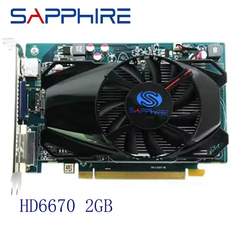 SAPPHIRE HD6670 2GB For AMD Video Card GPU Radeon HD 6670 GDDR3 128bit Graphics Cards PC Computer Ga