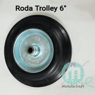 Trolley wheels 6" whell only 6 inch rubber wheels cart wheels
