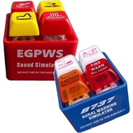 Pilot And Crew Alert Keychain EGPWS Warning Sound Simulator, LED Aviation Cockpit Safety Button for 