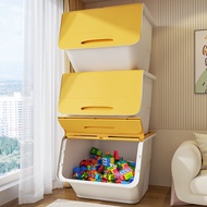 Living Room Toy Storage Box Plastic Flip Cover Household Organizer Snack Box Oblique Opening Storage