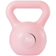 專業練臀健身壺鈴15磅（6kg適用體重95斤以上）防滑握把 女士啞鈴 成就完美曲線 力量訓練 電導粉面 家庭健身 室內運動 多部位訓練 附收納教程套裝