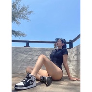 Đồ bơi nữ Bikini 1 mảnh có tay khóa kéo cá tính sành điệu 2021