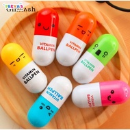 FR-A4 Pulpen Emoticon Vitamin / Pen Unik / Pena Kapsul / Pulpen Stationary Souvenir Pernikahan