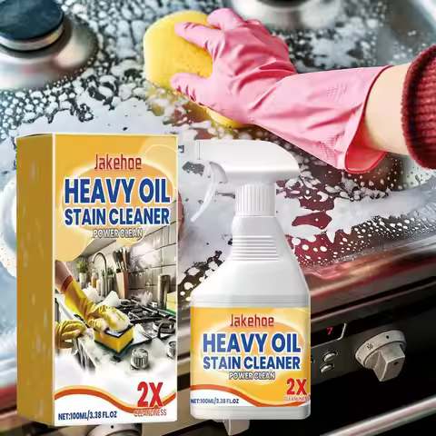100ml Heavy Oil Cleaner Kitchen Oil Stain Powerful Home Cooktop Oil Oven Stains Remover Cleaning Gri