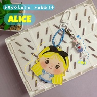 Alice keychain | Princess disney alice | Keychain shaker alice