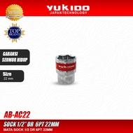 MATA Socket Eye 1/2" DR 6PT 22MM - Socket 1/2" 6PT 22MM Yukido AB-SC22