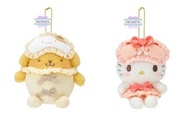 日本直送 Sanrio 2款 好朋友睡衣系列 毛絨公仔 小掛件 / 小吊飾 / 小掛飾 玩具 禮物 (Hello Kitty / Pompompurin 布甸狗 布丁狗) #C202610016 (現