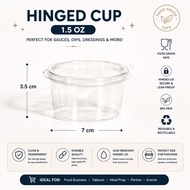 100pcs) or 50pcs Hinged Cup Salad Sauce Cup Dressing TakeOut Cup 1oz 1.5oz 2oz 3oz 4oz