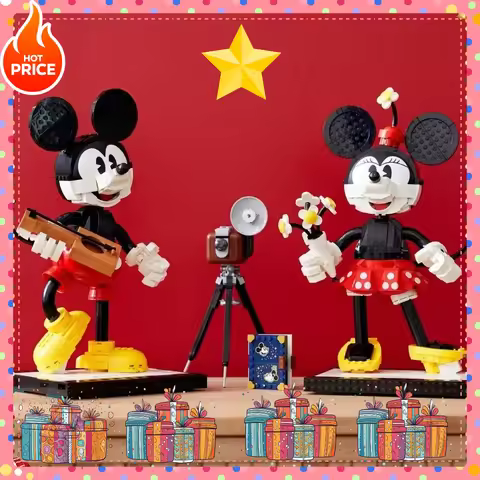 Disney Mickey Mouse & Minnie Mouse Buildable Characters (43179), Classic-Style Mickey Mouse Collecti