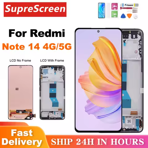 OLED For Xiaomi Redmi Note 14 4G / 5G 24094RAD4 LCD Display Touch Screen Digitizer Assembly For Redm