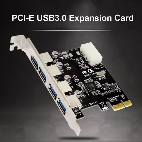 4 Port USB 3.0 PCI-E Expansion Card PCI Express PCIe USB 3.0 HUB Adapter 4-Port USB3.0 Controller US