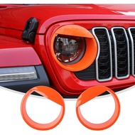 Linksip Angry Eye Headlight Covers Compatible with 2024 Jeep Wrangler JL 4XE & Gladiator JT Sport Ru